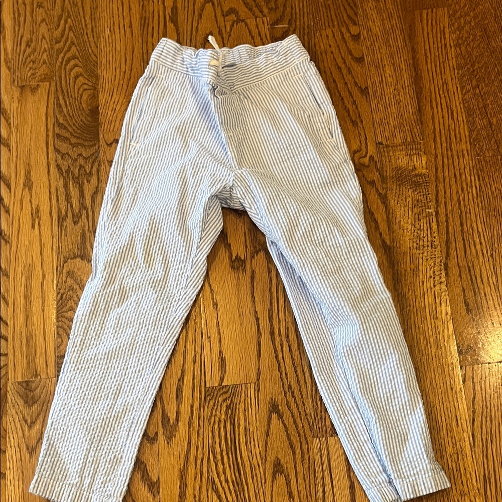 Light Blue Stripe Boys Drawstring Pants